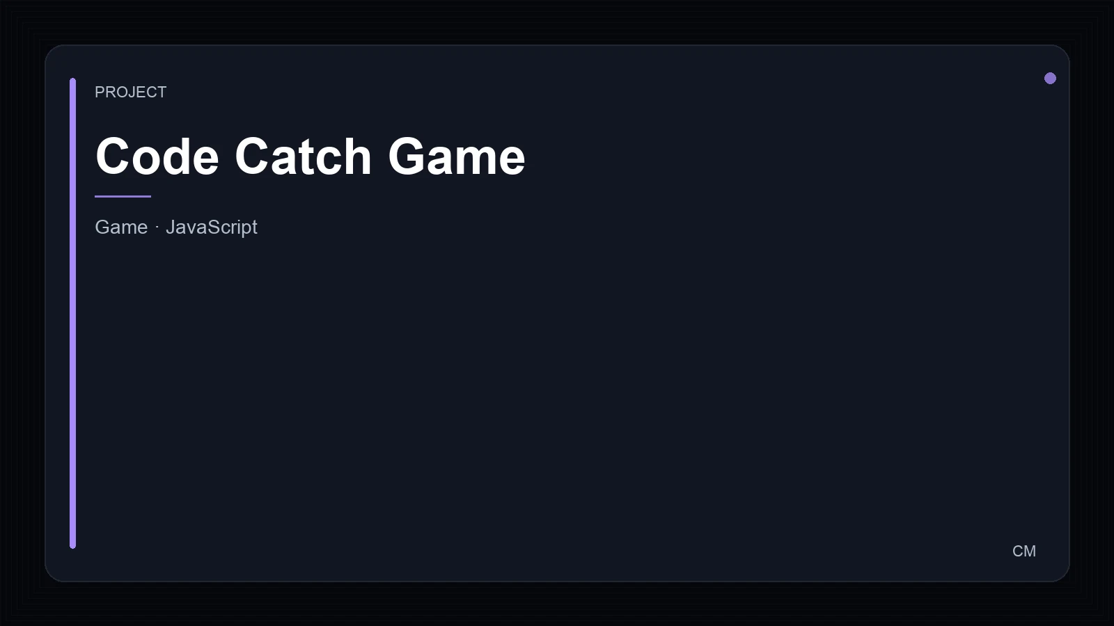 Code Catch Game